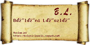 Bölöni László névjegykártya